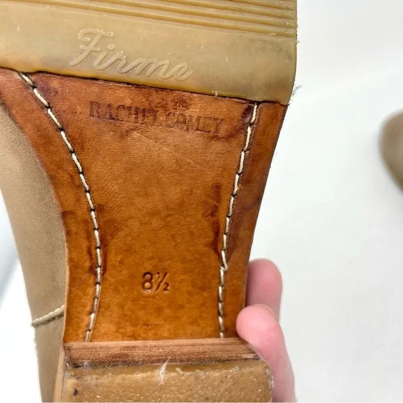 Rachel Comey Taupe Mars Leather Heeled Ankle Boots Size 8.5 - Picture 10 of 12